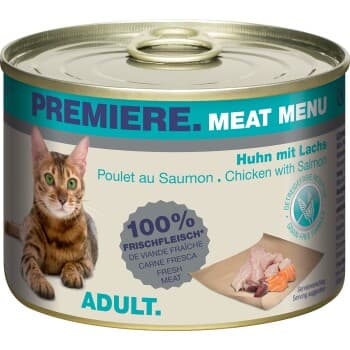 PREMIERE Meat Menu Adult Poulet avec saumon 6x200 g
