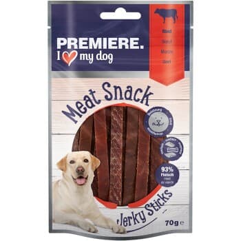 PREMIERE Meat Snack Jerky Sticks chien Bœuf 6x70 g