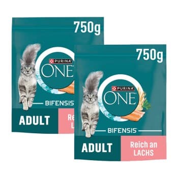 Purina ONE Bifensis adulte Saumon et céréales 2x750 g