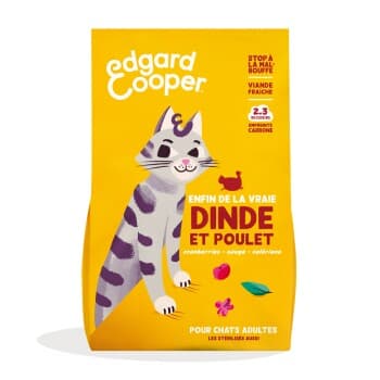 Edgard & Cooper Croquettes Chat Adulte Dinde 2 kg