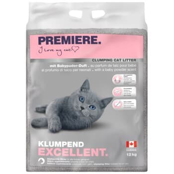 PREMIERE Excellent Litière Agglomérante Talc pour Bébé 12 kg