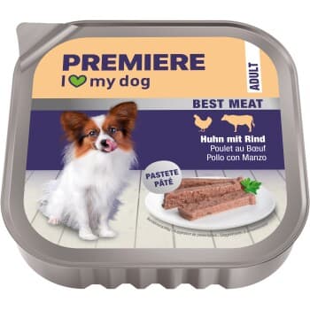 PREMIERE Chien Best Meat Adulte Poulet au bœuf 16x100 g