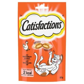 Dreamies CATISFACTIONS Friandises pour chat et chaton Poulet 6x60 g