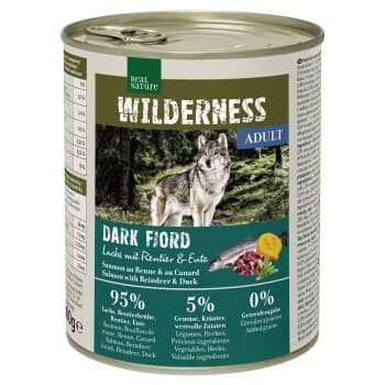REAL NATURE WILDERNESS Adult Dark Fjord Saumon, renne et canard 6x800 g