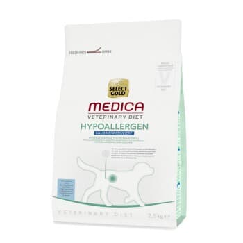 SELECT GOLD Medica Hypoallergénique Pauvre en Calories Croquettes Chien Adulte Saumon et Maïs 2,5 kg