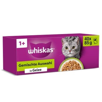 Whiskas Mega Pack 1+ Sélection mixte en gelée 40 x 85 g