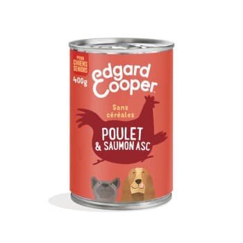 Edgard & Cooper Boîte Appétissants Poulet & Saumon Chien Senior 6x400 g