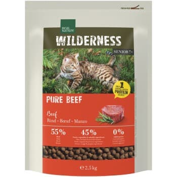 REAL NATURE Wilderness aliments secs pour chat senior Pure Beef 2,5 kg