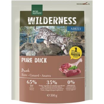 REAL NATURE WILDERNESS Croquettes pour chat, Adulte, Pur Canard 300 g