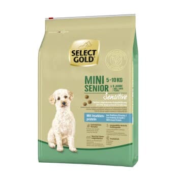 SELECT GOLD Sensitive Croquettes Chien Senior Mini Mélange d’insectes 4 kg