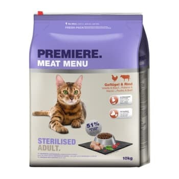 PREMIERE Meat Menu Croquettes pour chat stérilisé 10 kg