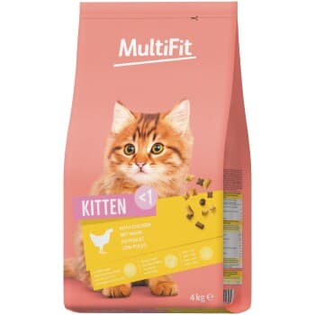 MultiFit nourriture sèche pour chat, junior, poulet 4 kg