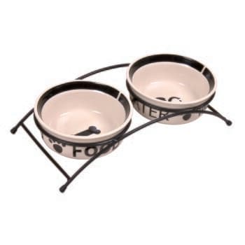 Trixie Ensemble support et gamelles « Eat-on-Feet » de 2x600 ml