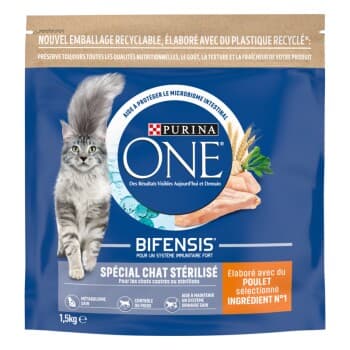 Purina ONE Croquettes pour Chat Stérilisé au Poulet 1,5 kg