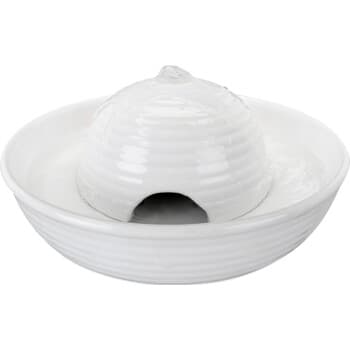 Trixie Fontaine à boire Vital Flow Mini, céramique, 0,8 l/ø 24×10 cm, blanc
