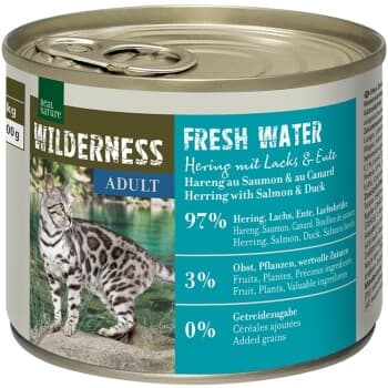 REAL NATURE WILDERNESS Adult Fresh Water Hering au saumon et au canard 24x200 g