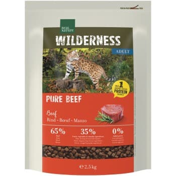 REAL NATURE WILDERNESS croquettes pour chat, adulte, pur bœuf 2,5 kg