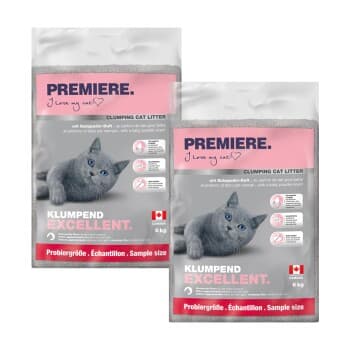 PREMIERE Excellent Litière Agglomérante Talc pour Bébé 2x6 kg