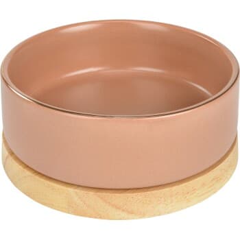 more LIFESTYLEPETS Gamelle Céramique & Support bois abricot 700 ml