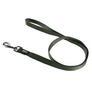 AniOne Laisse courte Classic en nylon vert foncé vert S