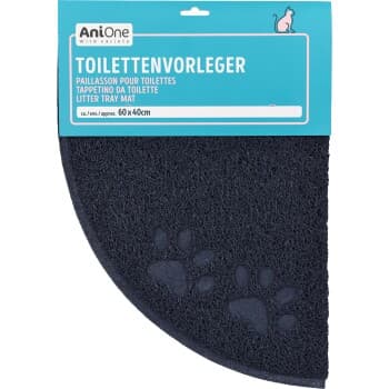 AniOne Tapis de toilette demi-cercle 40x60 cm bleu foncé