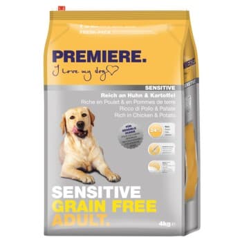 PREMIERE Croquettes Sensitive pour chien adulte sans céréales Poulet et pommes de terre 4 kg