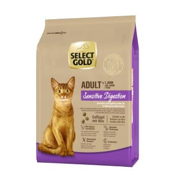 SELECT GOLD Sensitive Digestion Croquettes pour Chat Adulte Volaille & riz 2,5 kg