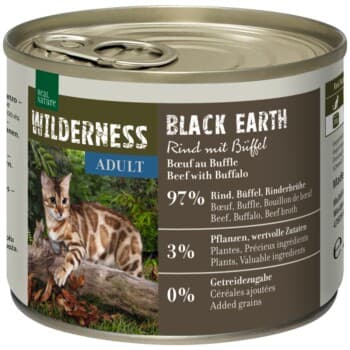 REAL NATURE WILDERNESS Adult Black Earth bœuf & buffle 6x200 g