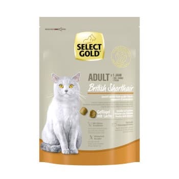 SELECT GOLD British Shorthair Croquettes Chat Adulte Volaille & saumon 300 g