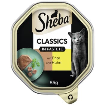 Sheba Classics en pâté 22x85g avec canard et poulet 22x85 g