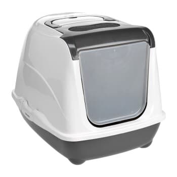 AniOne Maison de Toilette pour Chat Flip Cat S gris foncé