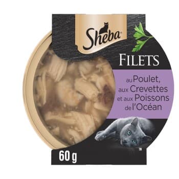 Sheba Filets Poulet, crevettes, poissons de mer 32x60 g