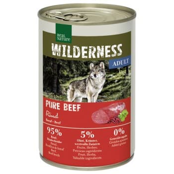 REAL NATURE WILDERNESS Nourriture humide Chien Adulte Pure Beef 24x400 g
