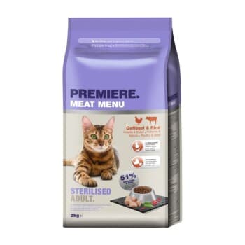 PREMIERE Meat Menu Croquettes pour chat stérilisé 2 kg