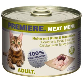 PREMIERE Meat Menu Adult Poulet à la dinde & au lapin 6x200 g