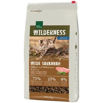 REAL NATURE WILDERNESS Adult Wide Savannah Volaille, sanglier et agneau 2,5 kg
