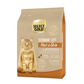 SELECT GOLD Hair & Skin Croquettes Chat Senior Volaille & saumon 2,5 kg