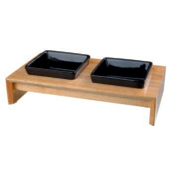 Trixie Set de gamelles céramique/bois 2x200 ml