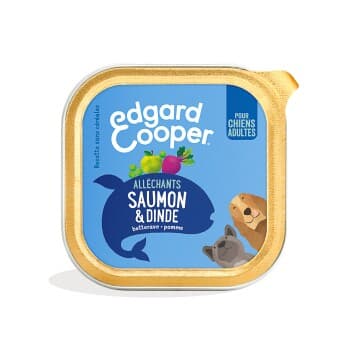 Edgard & Cooper Barquette Chien Adulte saumon et dinde 11x150 g