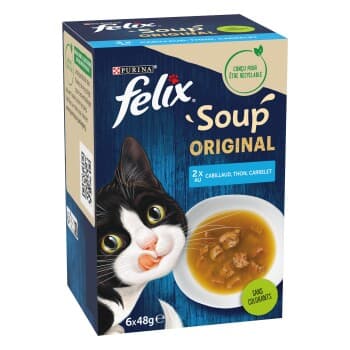 Felix Nourriture Humide Chat Soup Original Fish Selection 6x48 g
