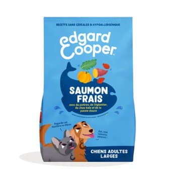 Edgard & Cooper Croquettes Chien Adulte Grande Taille au saumon 12 kg