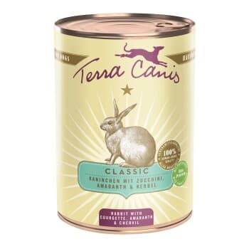 Terra Canis Nourriture humide pour chien Classic adulte Lapins 6x400 g