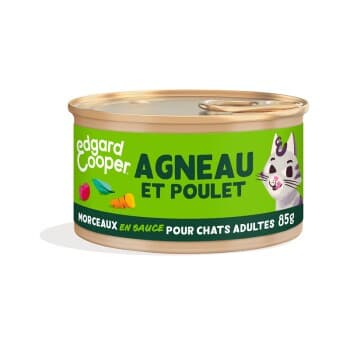 Edgard & Cooper Morceaux en Sauce Chat Adulte Agneau 18x85 g