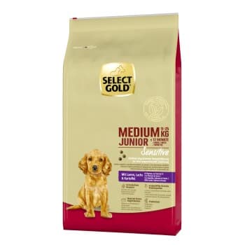 SELECT GOLD Sensitive Croquettes Chiot Medium Agneau au Saumon & aux Pommes de terre 12 kg
