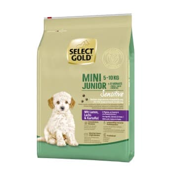 SELECT GOLD Sensitive Croquettes Chiot Mini Agneau au Saumon & aux Pommes de terre 4 kg