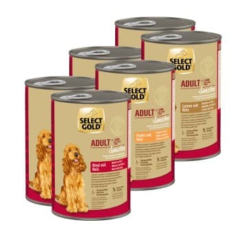 SELECT GOLD Sensitive Pack Mixte Boîtes de Nourriture Humide Chien Adulte 6 x 400 g Pack mix 1