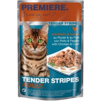 PREMIERE Tendres Strips Poulet et foie 112x85 g