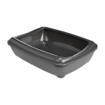AniOne Bac à litière pour chat Arist-O-Tray S gris foncé