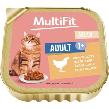 MultiFit Barquette Adulte Gelée Volaille 64x100 g