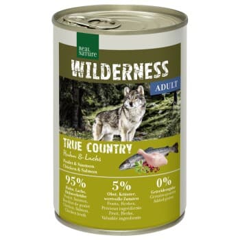 REAL NATURE WILDERNESS Nourriture humide Chien Adulte True Country Huhn & Lachs 24x400 g